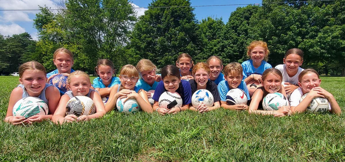 Coach Blount leading a soccer training session